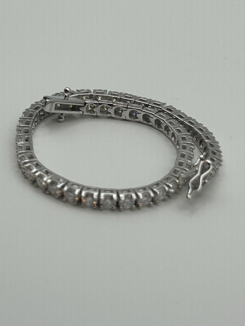 Moissanite Tennis Bracelet | 3mm Brilliant Cut | Sterling Silver | 6.5 Inch