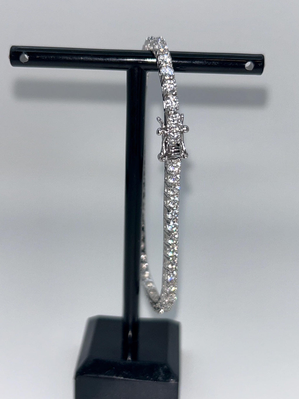 Moissanite Tennis Bracelet | 3mm Brilliant Cut | Sterling Silver | 6.5 Inch