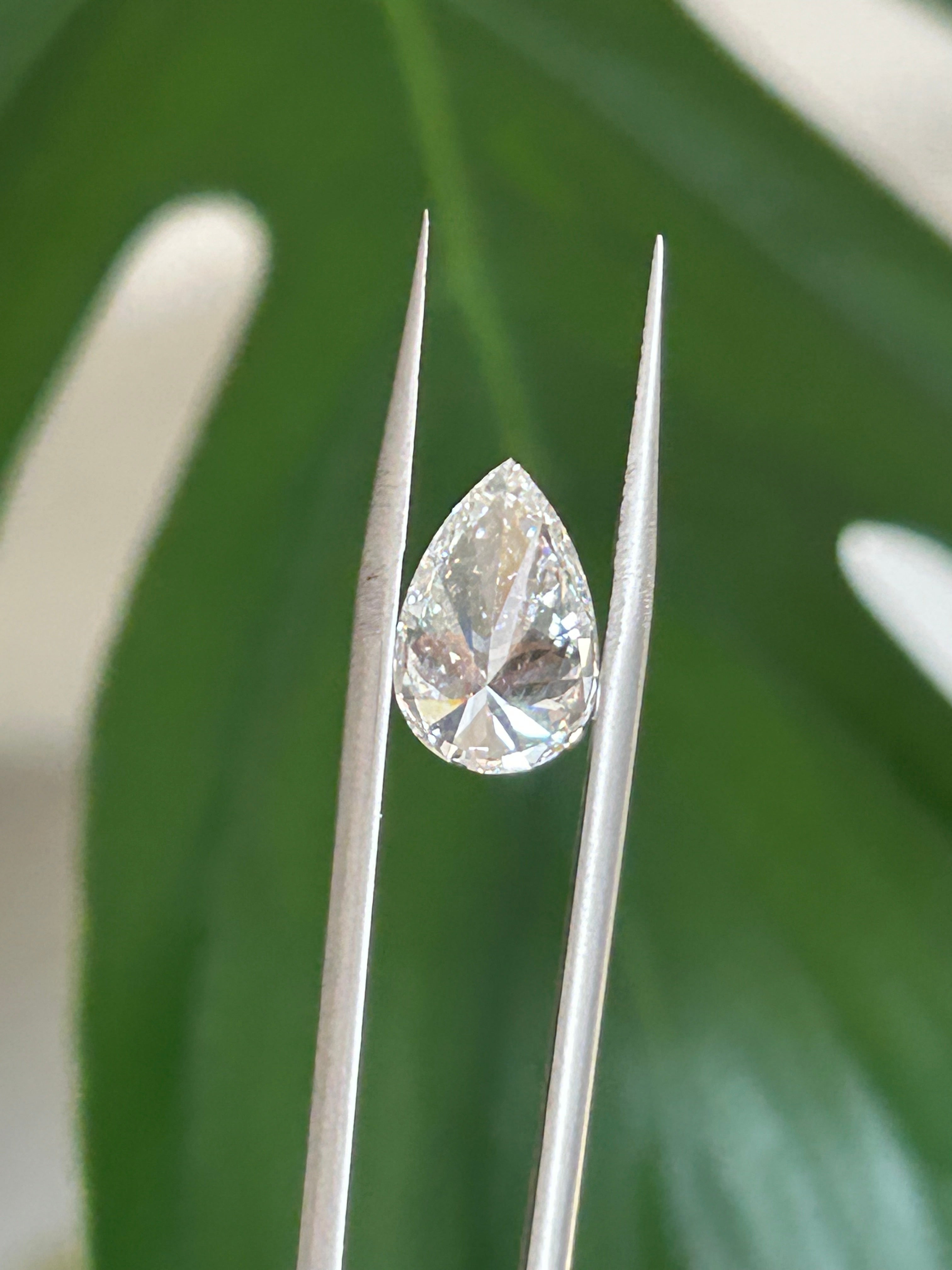 4.10ct Pear Shape Lab Diamond E Color VS1 Clarity