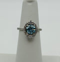 1.26 Carat Fancy Vivid Blue Lab-Grown Diamond Ring – 14K White Gold (IGI Certified)