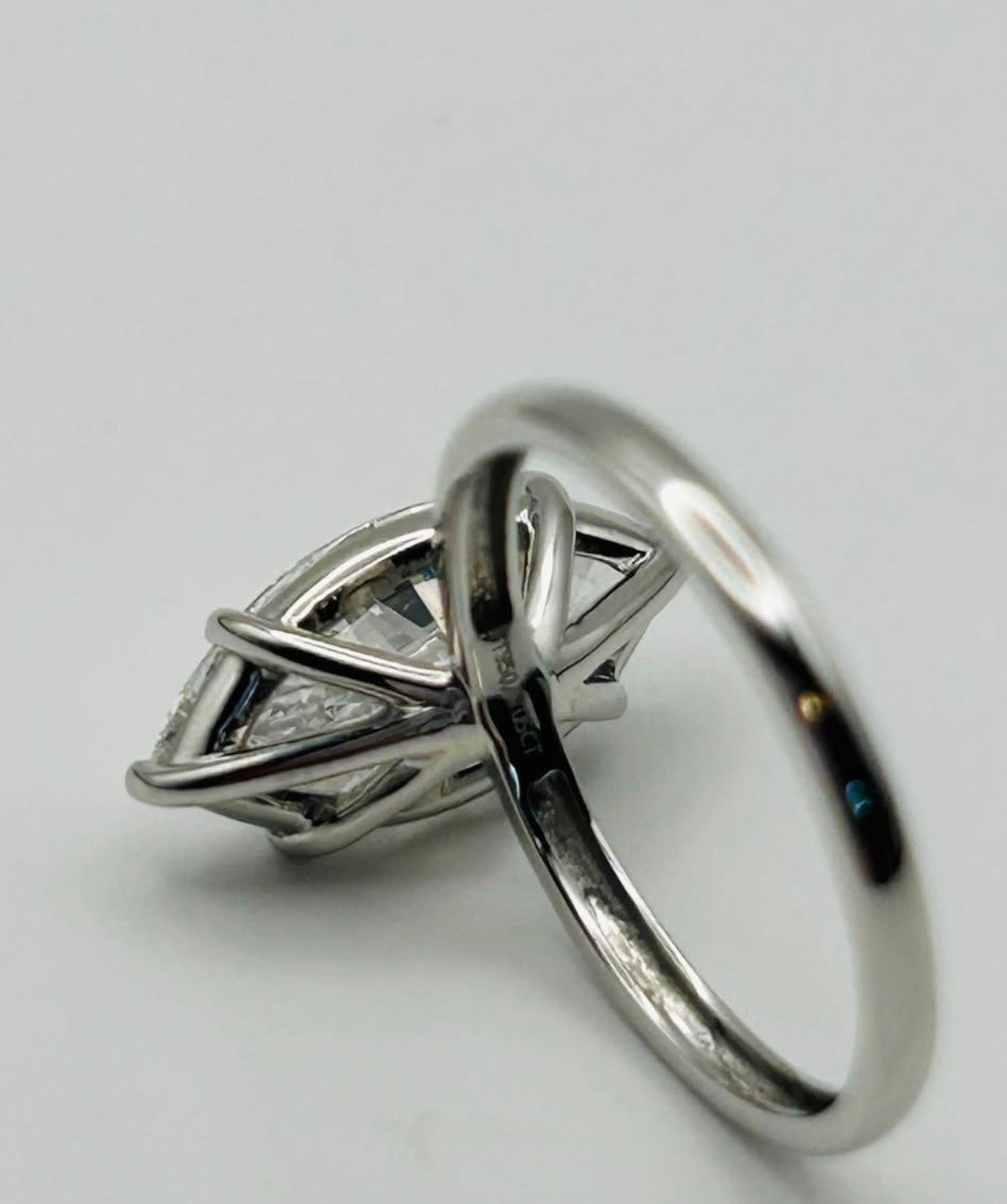 Platinum 3.05 CT E VS1 Marquise Lab Diamond Ring