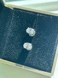 Oval Lab Diamond Stud Earrings – 2.01 CTTW D/VS1 | 14K White Gold | IGI Certified