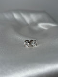 2.02 CTW Round Brilliant Lab-Grown Diamond Stud Earrings in 14k White Gold