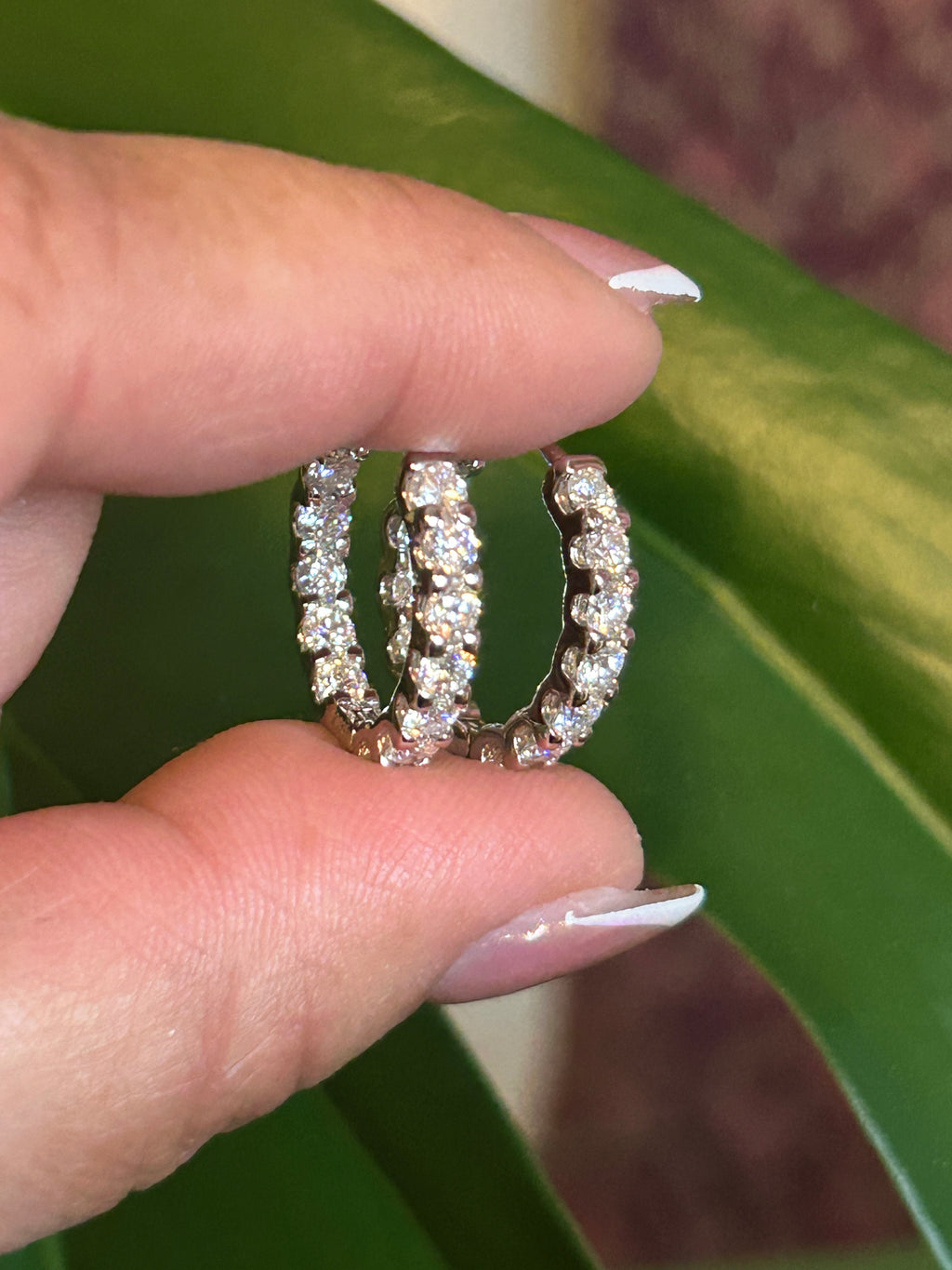 20 mm Moissanite Hoop Earrings in Sterling Silver – Approx. 4.0 CTW