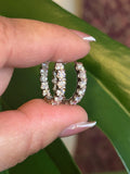 20 mm Moissanite Hoop Earrings in Sterling Silver – Approx. 4.0 CTW