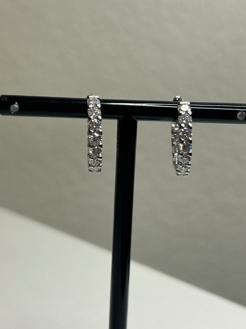 20 mm Moissanite Hoop Earrings in Sterling Silver – Approx. 4.0 CTW