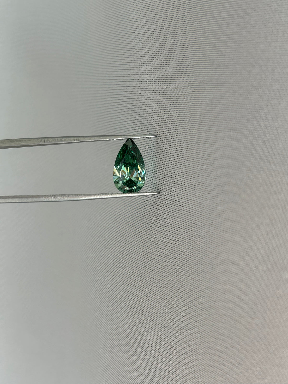 3.02 CT Fancy Vivid Green Pear Lab-Grown Diamond | IGI Certified