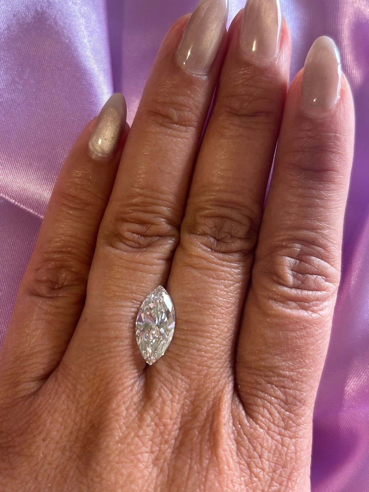 3.66 CT Marquise Brilliant Lab-Grown Diamond – F VS1, IGI Certified
