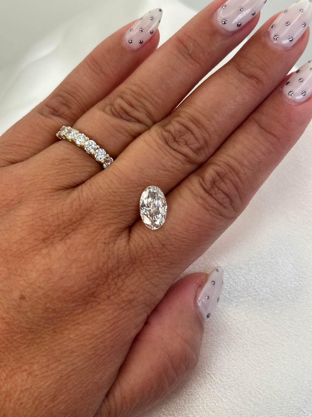 3.53 CT Oval Modified Brilliant Lab-Grown Diamond F VS1, IGI Certified