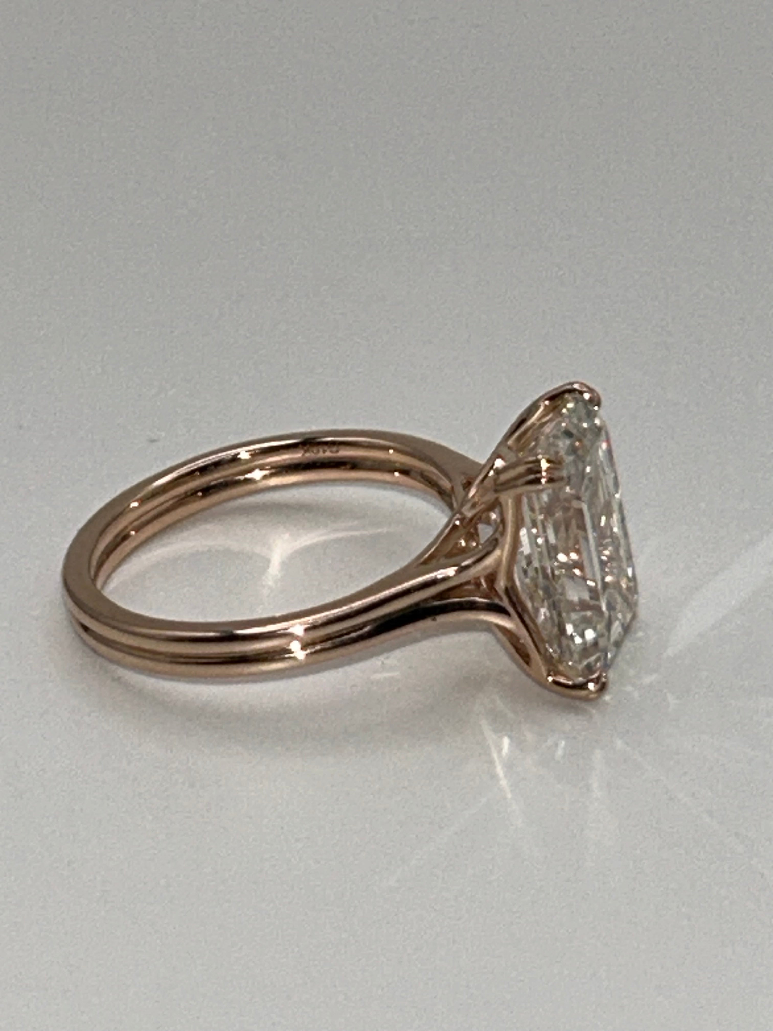 5.48 CT Emerald Cut Lab-Grown Diamond Ring