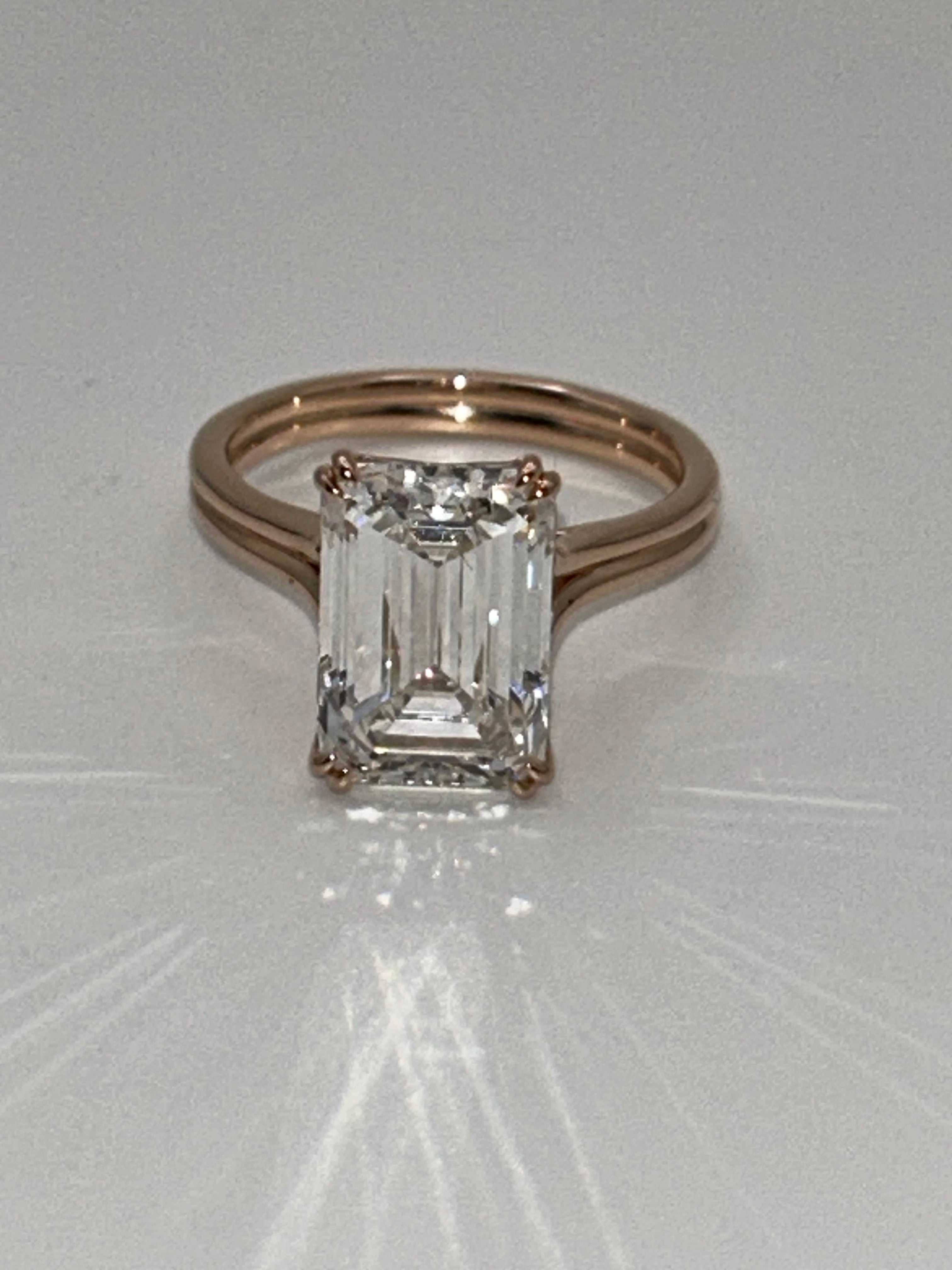 5.48 CT Emerald Cut Lab-Grown Diamond Ring