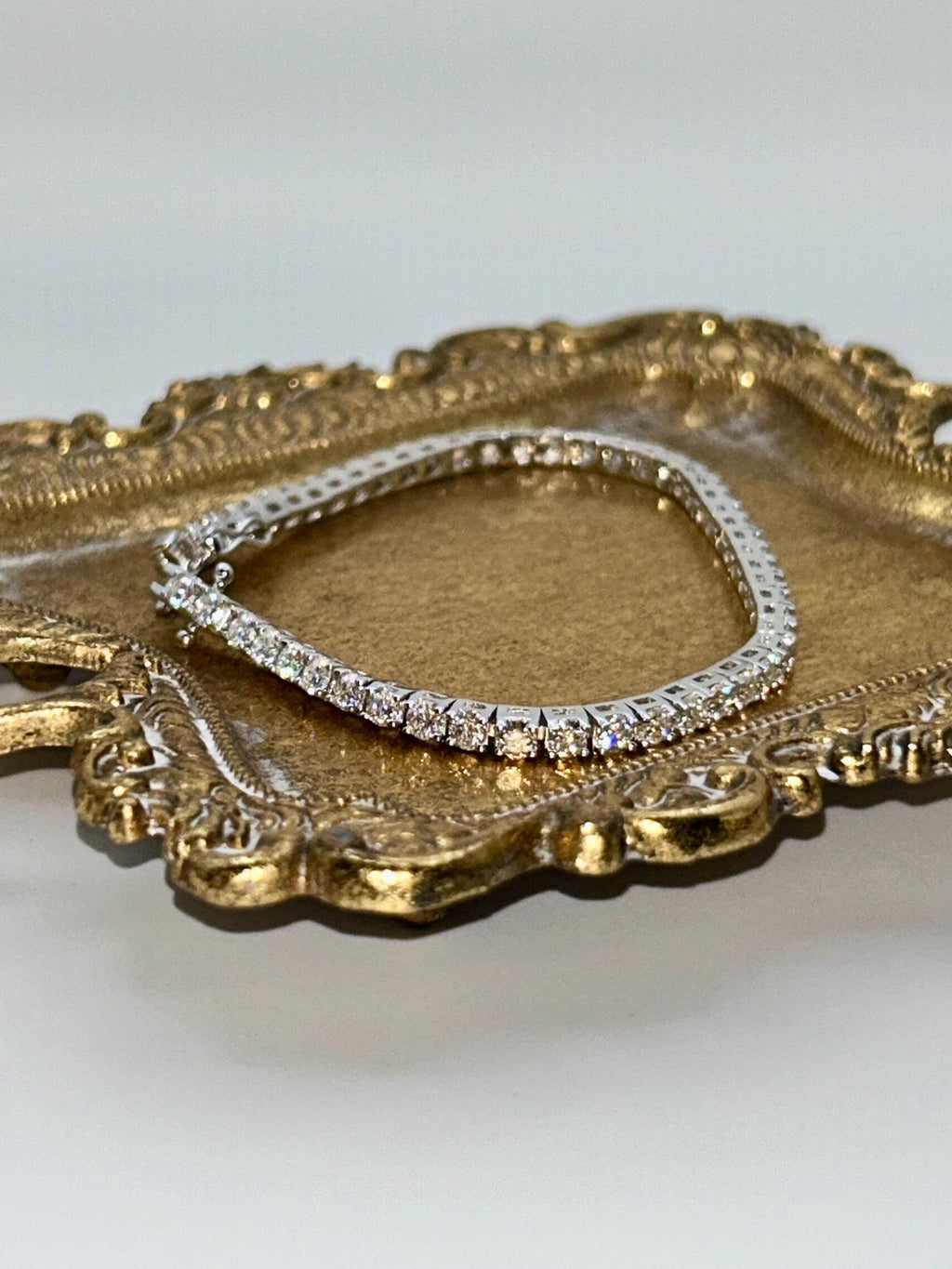 Moissanite Tennis Bracelet | 3mm Brilliant Cut | Sterling Silver | 6.5 Inch