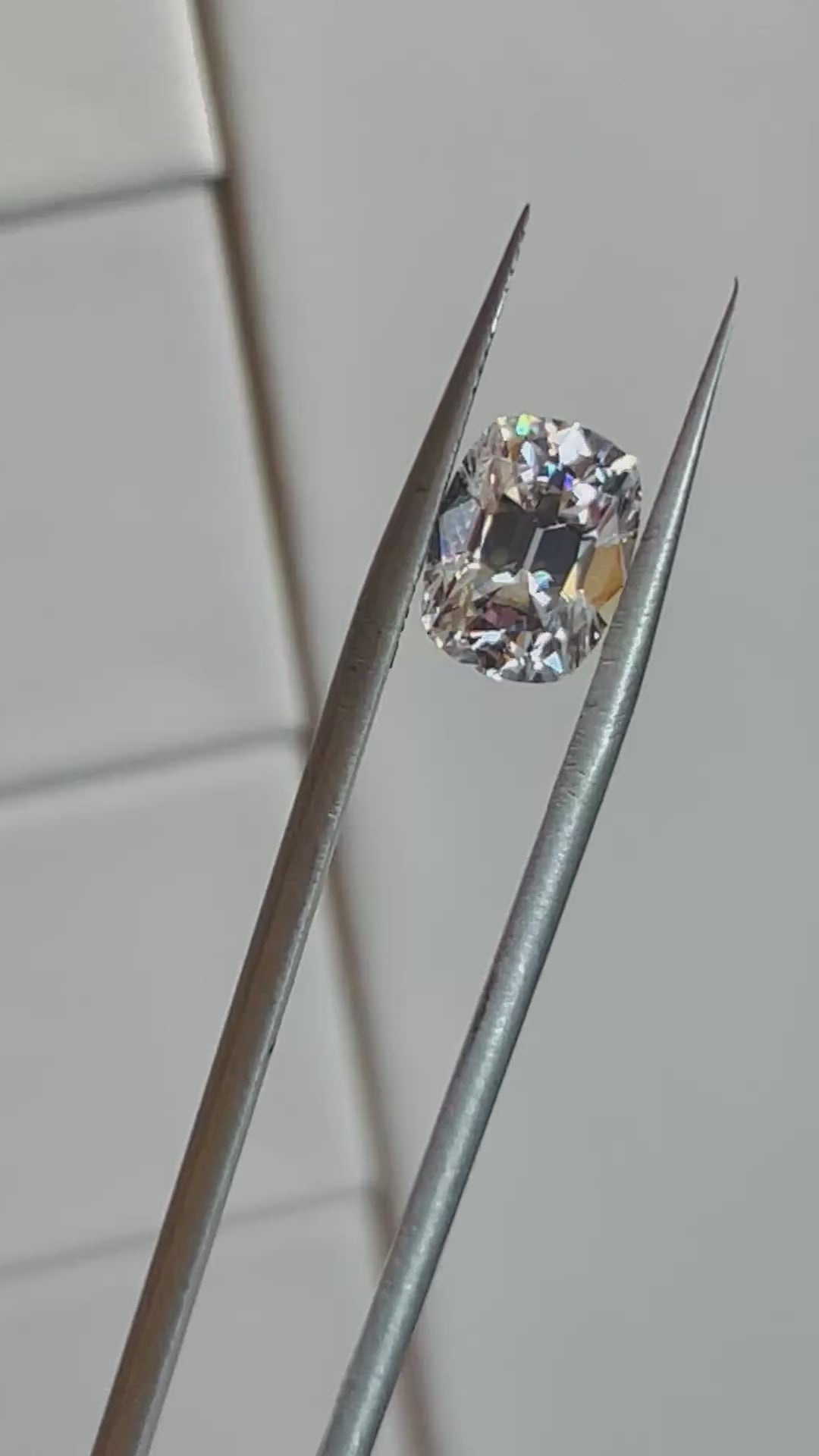 3.5 ct Old European Cut Cushion Moissanite | 7.5 × 10 mm, D Color