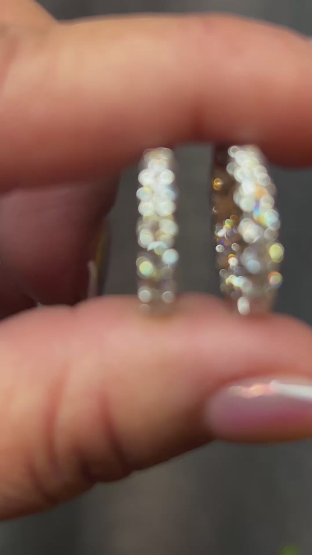 20 mm Moissanite Hoop Earrings in Sterling Silver – Approx. 4.0 CTW