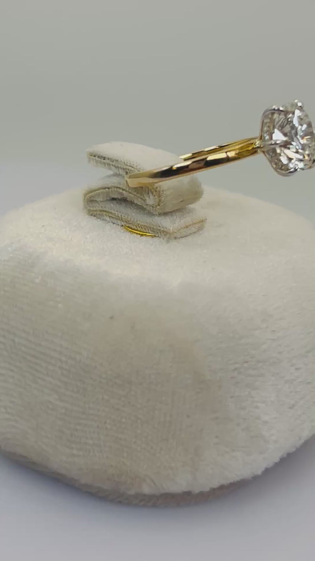 2.40 CT Round Brilliant Lab Diamond Engagement Ring 14K Two-Tone Gold | IGI Certified