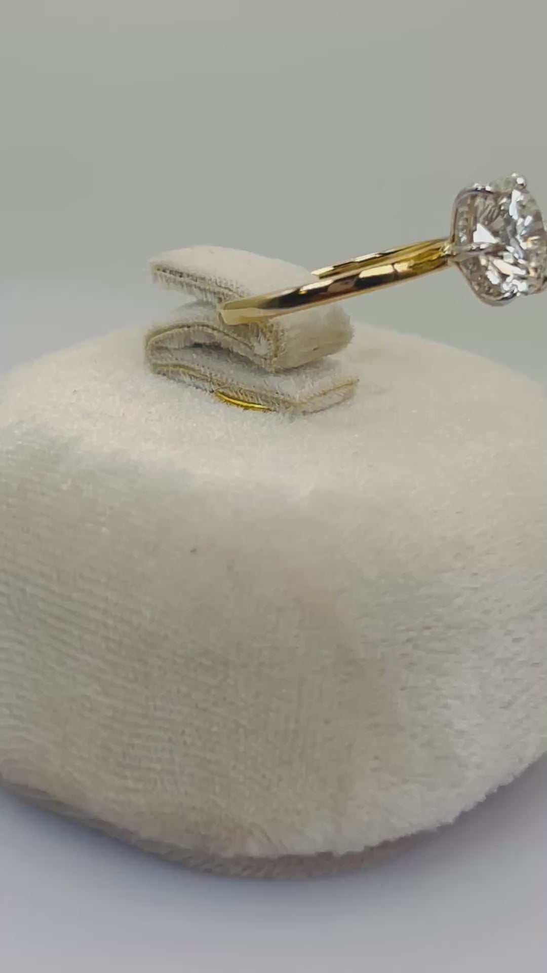 2.40 CT Round Brilliant Lab Diamond Engagement Ring 14K Two-Tone Gold | IGI Certified