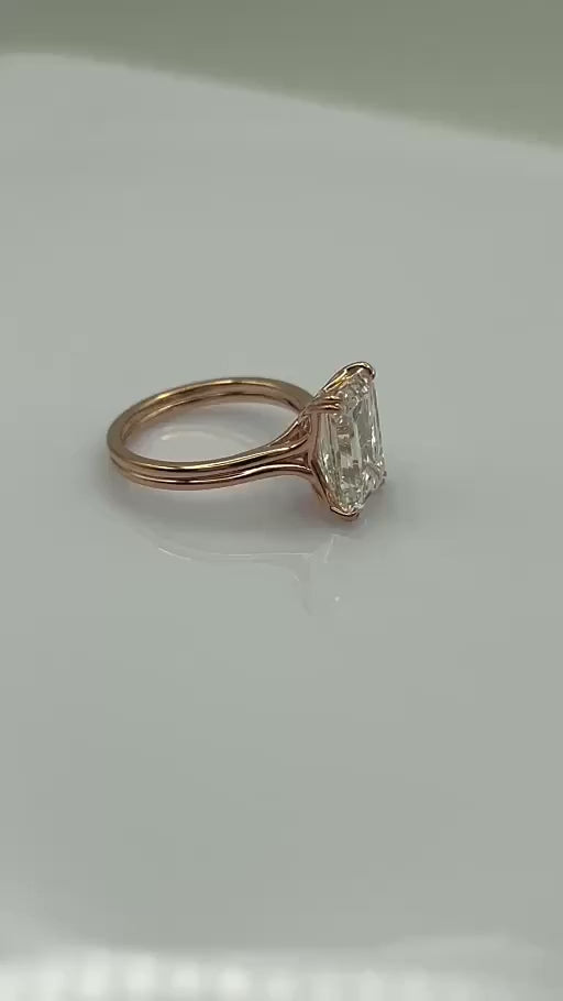 5.48 CT Emerald Cut Lab-Grown Diamond Ring