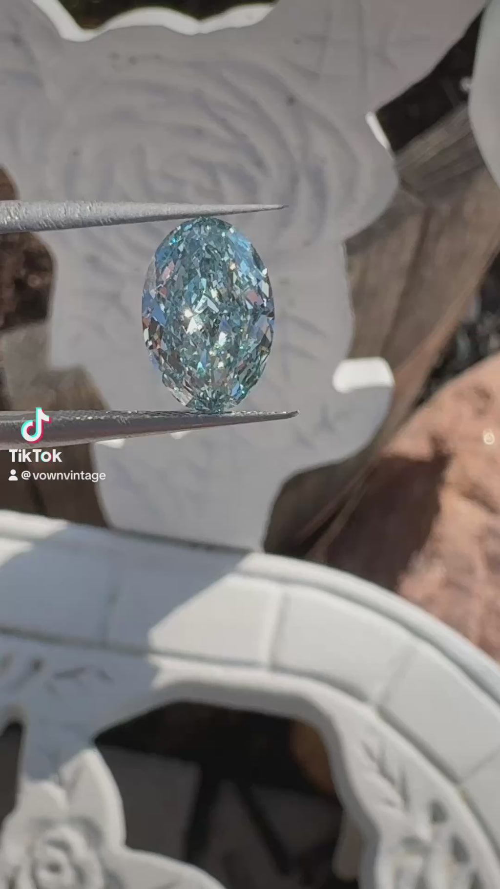 3.26 CT Oval Fancy Intense Greenish Blue Lab-Grown Diamond – VS1 | IGI Certified