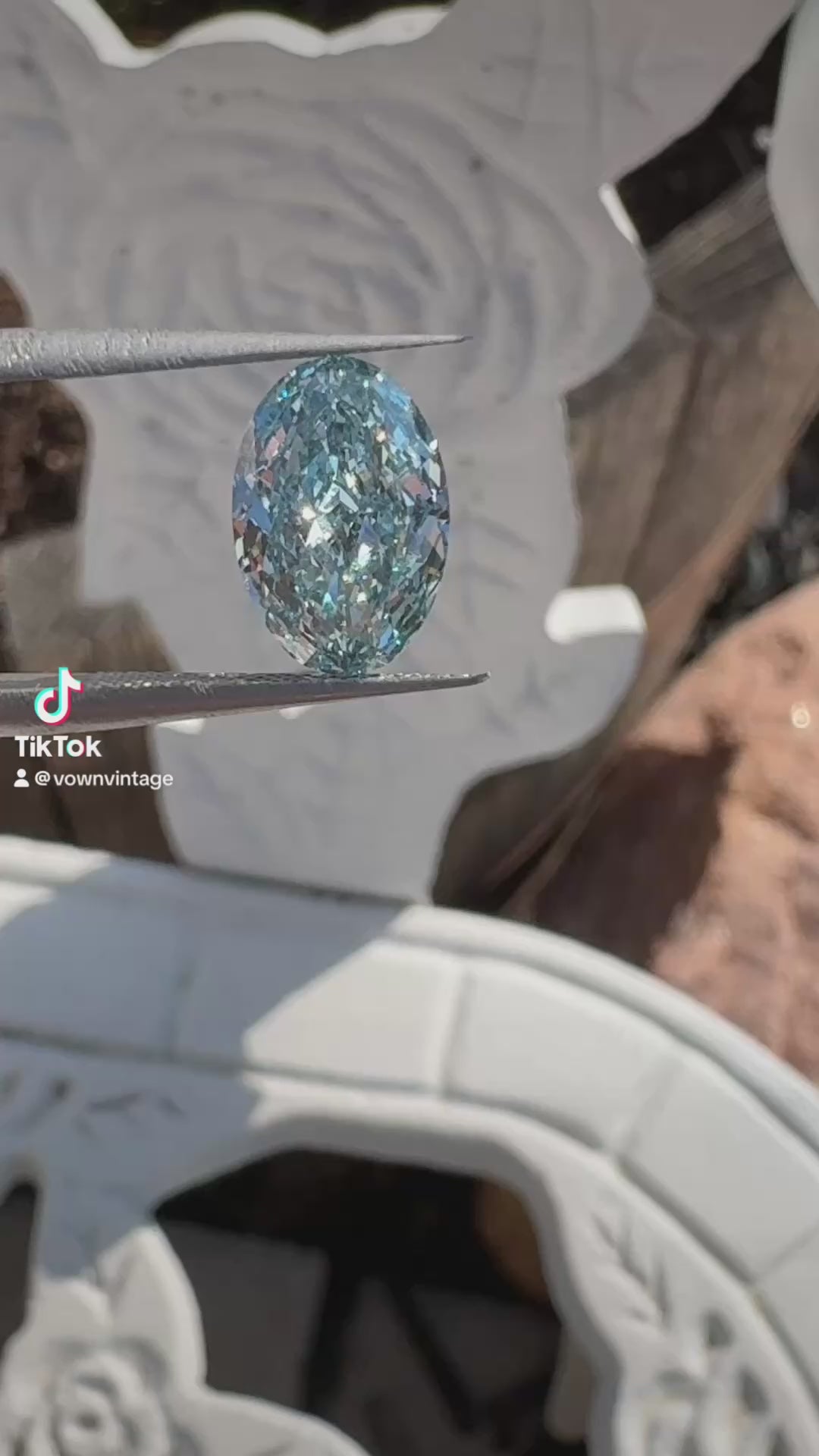 3.26 CT Oval Fancy Intense Greenish Blue Lab-Grown Diamond – VS1 | IGI Certified
