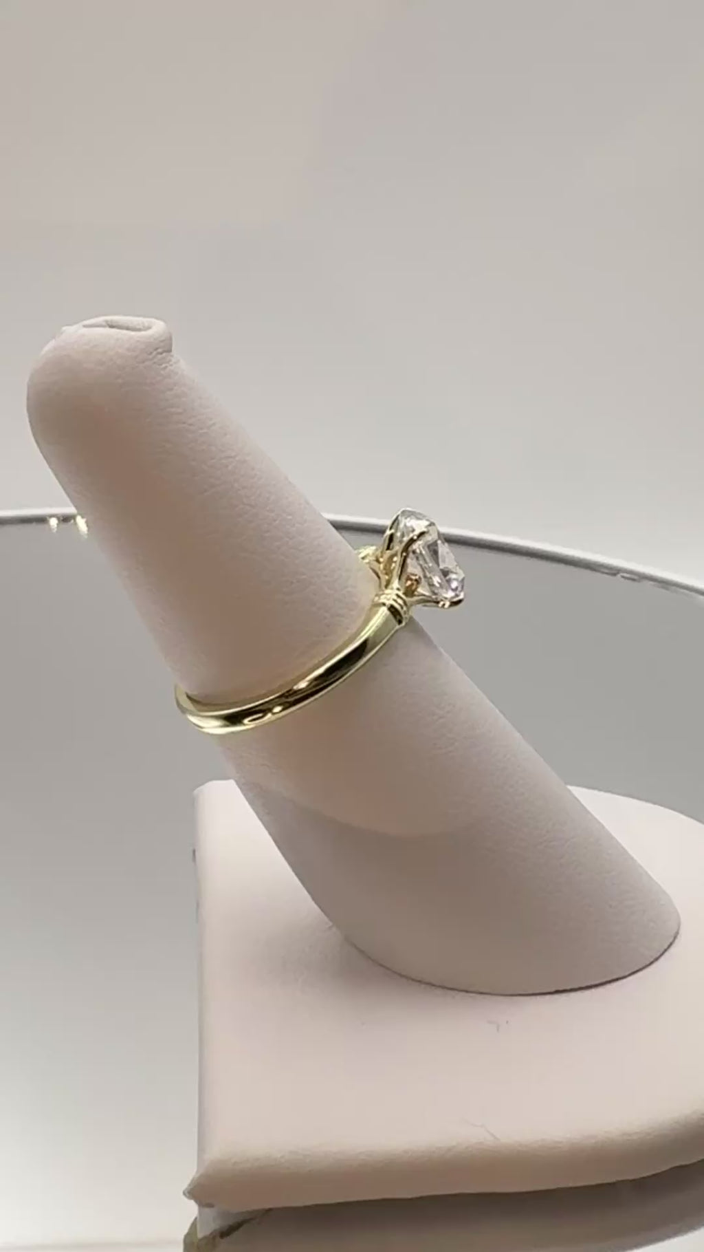 2 CT Old Mine Cut Moissanite Travel Ring – 6x8mm Gold Plated Sterling Silver | Size 6