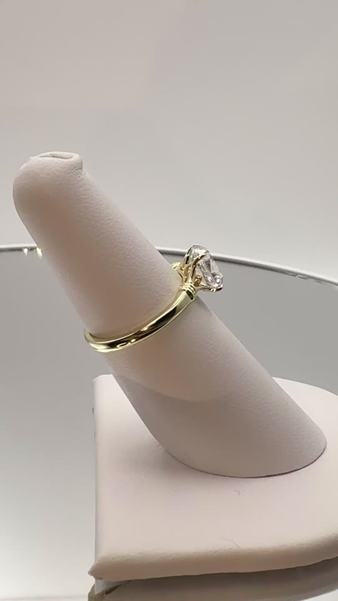 2 CT Old Mine Cut Moissanite Travel Ring – 6x8mm Gold Plated Sterling Silver | Size 6